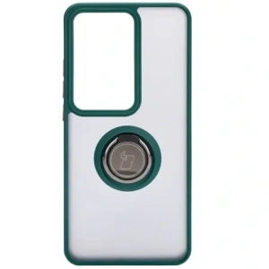 Buy Bizon Case Hybrid Ring Oppo Reno11 F 5G smoky with a dark green frame - BIZ4899 - {ean13} - Home Screen Store Europe