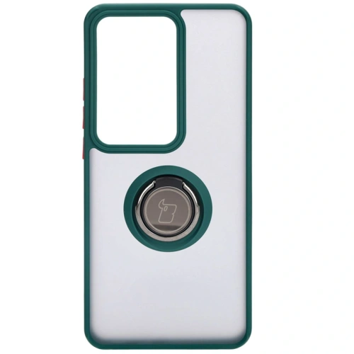 Buy Bizon Case Hybrid Ring Oppo Reno11 F 5G smoky with a dark green frame - BIZ4899 - {ean13} - Home Screen Store Europe