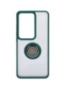 Kup Pouzdro s prstovým držákem Bizon Case Hybrid Ring pro Oppo Reno11 F 5G kouřové s tmavě zeleným rámem - BIZ4899 - {ean13} - Sklep Home Screen