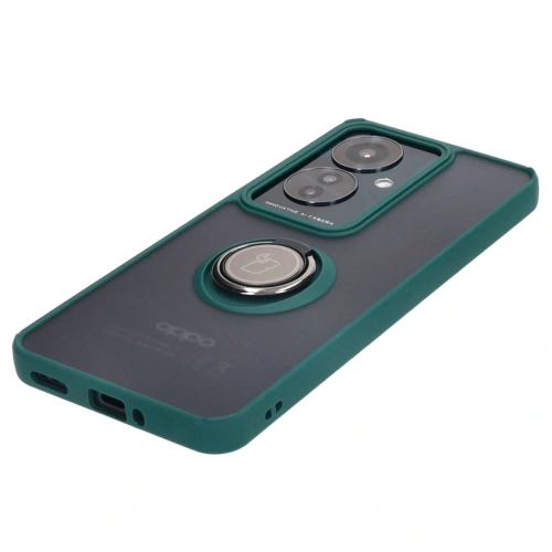 Buy Bizon Case Hybrid Ring Oppo Reno11 F 5G smoky with a dark green frame - BIZ4899 - {ean13} - Home Screen Store Europe