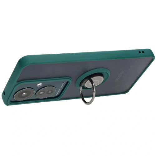 Buy Bizon Case Hybrid Ring Oppo Reno11 F 5G smoky with a dark green frame - BIZ4899 - {ean13} - Home Screen Store Europe