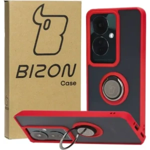 Bizon Case Hybrid Ring Oppo Reno11 F 5G smoky with a red frame