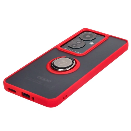Buy Bizon Case Hybrid Ring Oppo Reno11 F 5G smoky with a red frame - BIZ5471 - {ean13} - Home Screen Store Europe