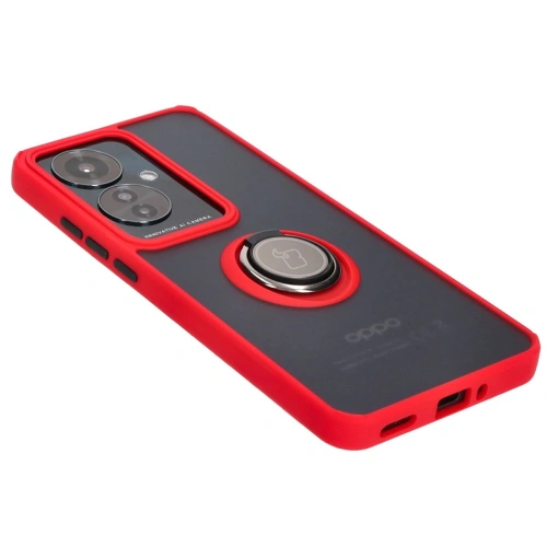 Buy Bizon Case Hybrid Ring Oppo Reno11 F 5G smoky with a red frame - BIZ5471 - {ean13} - Home Screen Store Europe