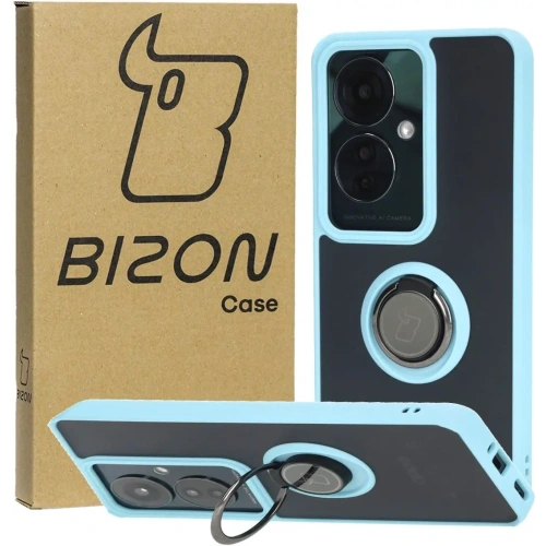Kup Etui z uchwytem na palec Bizon Case Hybrid Ring do Oppo Reno11 F 5G przydymione z jasnoniebieską ramką - BIZ5472 - {ean13} - Sklep Home Screen