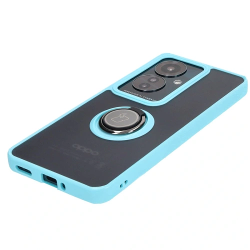 Kup Etui z uchwytem na palec Bizon Case Hybrid Ring do Oppo Reno11 F 5G przydymione z jasnoniebieską ramką - BIZ5472 - {ean13} - Sklep Home Screen