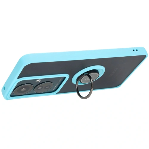 Kup Etui z uchwytem na palec Bizon Case Hybrid Ring do Oppo Reno11 F 5G przydymione z jasnoniebieską ramką - BIZ5472 - {ean13} - Sklep Home Screen