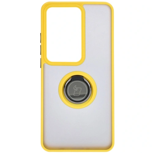 Kup Etui z uchwytem na palec Bizon Case Hybrid Ring do Oppo Reno11 F 5G przydymione z żółtą ramką - BIZ5473 - {ean13} - Sklep Home Screen