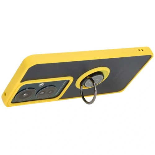 Buy Bizon Case Hybrid Ring Oppo Reno11 F 5G smoky with a yellow frame - BIZ5473 - {ean13} - Home Screen Store Europe