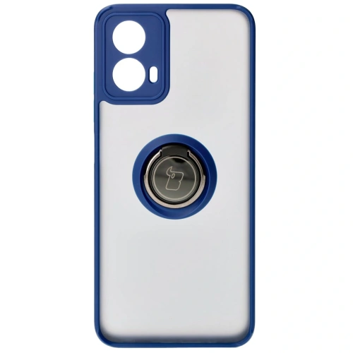 Kup Etui s úchytem na palec Bizon Case Hybrid Ring pro Motorola Moto G34 5G kouřové s modrým rámem - BIZ4904 - {ean13} - Sklep Home Screen