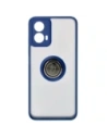 Kup Etui s úchytem na palec Bizon Case Hybrid Ring pro Motorola Moto G34 5G kouřové s modrým rámem - BIZ4904 - {ean13} - Sklep Home Screen
