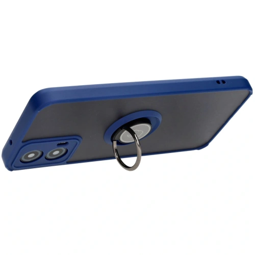 Kup Etui s úchytem na palec Bizon Case Hybrid Ring pro Motorola Moto G34 5G kouřové s modrým rámem - BIZ4904 - {ean13} - Sklep Home Screen