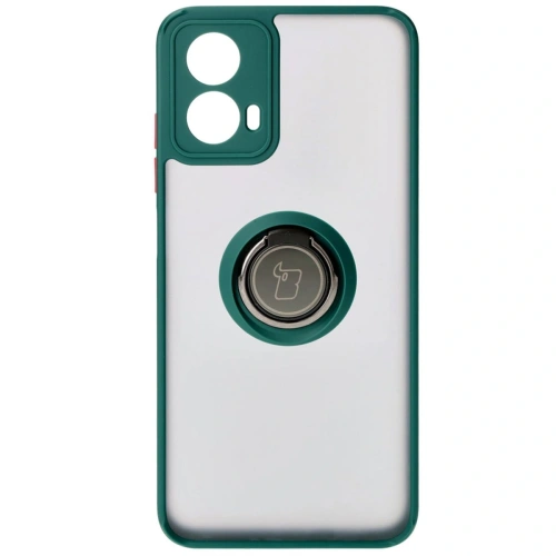 Kup Etui z uchwytem na palec Bizon Case Hybrid Ring do Motorola Moto G34 5G kouřové s tmavě zeleným rámem - BIZ4905 - {ean13} - Sklep Home Screen