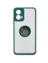 Kup Etui z uchwytem na palec Bizon Case Hybrid Ring do Motorola Moto G34 5G kouřové s tmavě zeleným rámem - BIZ4905 - {ean13} - Sklep Home Screen