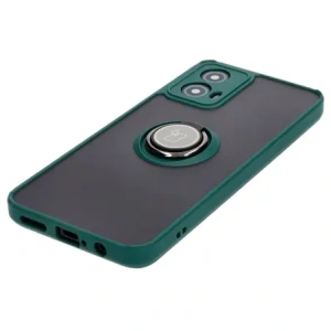 Kup Etui z uchwytem na palec Bizon Case Hybrid Ring do Motorola Moto G34 5G kouřové s tmavě zeleným rámem - BIZ4905 - {ean13} - Sklep Home Screen