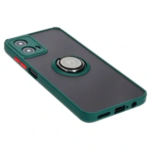 Kup Etui z uchwytem na palec Bizon Case Hybrid Ring do Motorola Moto G34 5G kouřové s tmavě zeleným rámem - BIZ4905 - {ean13} - Sklep Home Screen