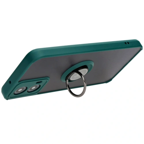 Kup Etui z uchwytem na palec Bizon Case Hybrid Ring do Motorola Moto G34 5G kouřové s tmavě zeleným rámem - BIZ4905 - {ean13} - Sklep Home Screen