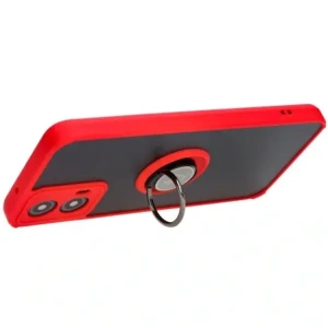 Kup Etui s úchopem na prst Bizon Case Hybrid Ring pro Motorola Moto G34 5G kouřové s červeným rámečkem - BIZ4906 - {ean13} - Sklep Home Screen