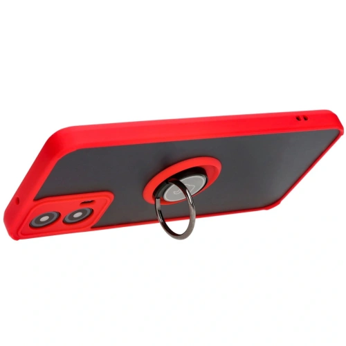 Kup Etui z uchwytem na palec Bizon Case Hybrid Ring do Motorola Moto G34 5G przydymione z czerwoną ramką - BIZ4906 - {ean13} - Sklep Home Screen