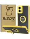 Kup Etui z uchwytem na palec Bizon Case Hybrid Ring do Motorola Moto G34 5G przydymione z żółtą ramką - BIZ4908 - {ean13} - Sklep Home Screen
