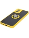 Kup Etui z uchwytem na palec Bizon Case Hybrid Ring do Motorola Moto G34 5G przydymione z żółtą ramką - BIZ4908 - {ean13} - Sklep Home Screen