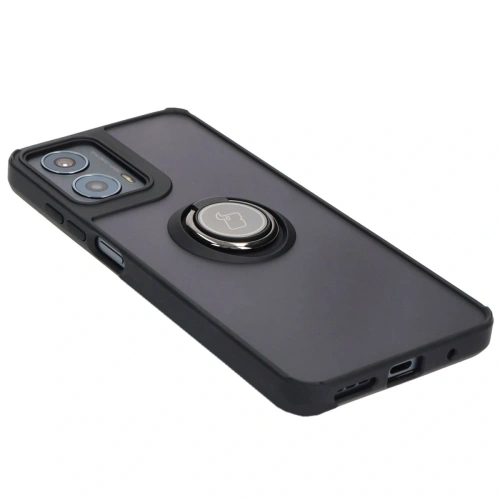 Kup Etui s úchytem na prst Bizon Case Hybrid Ring pro Motorola Moto G04 / G24 / G24 Power kouřové s černým rámečkem - BIZ4910 - {ean13} - Sklep Home Screen