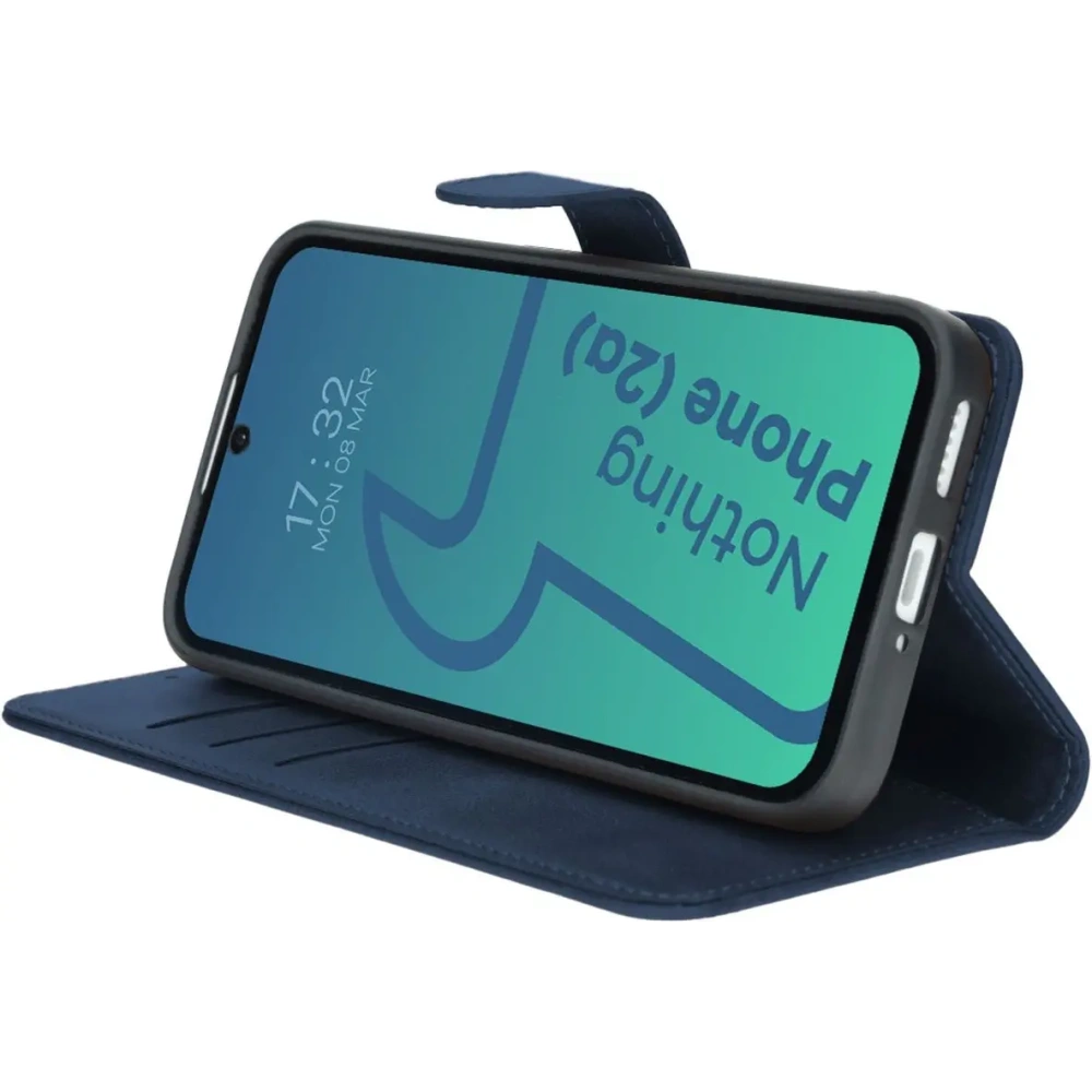 Etui z klapką Bizon Case Pocket do Nothing Phone (2a) / (2a) Plus granatowe