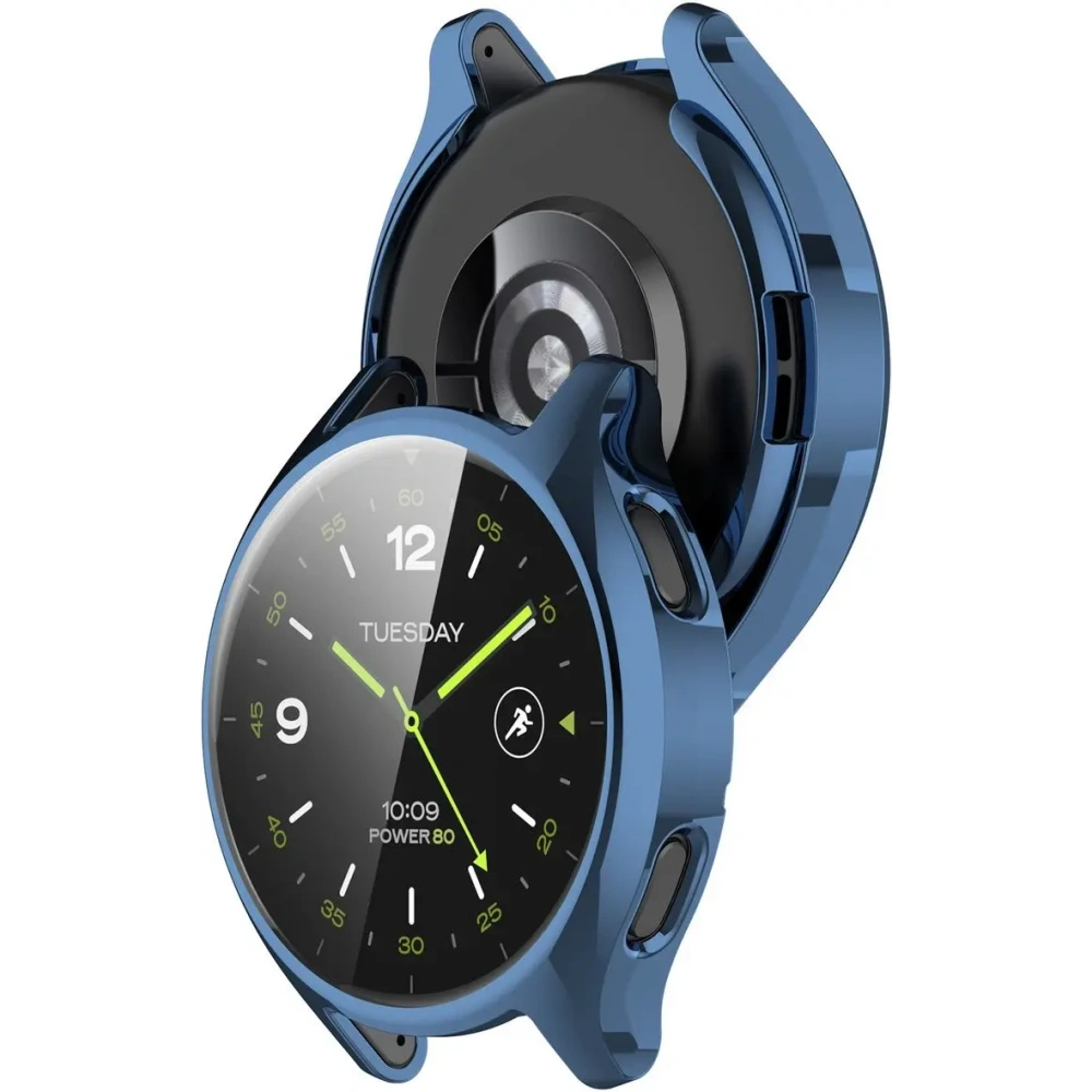 Etui z osłoną ekranu Bizon Case Watch Felipe do Xiaomi Watch 2 niebieskie