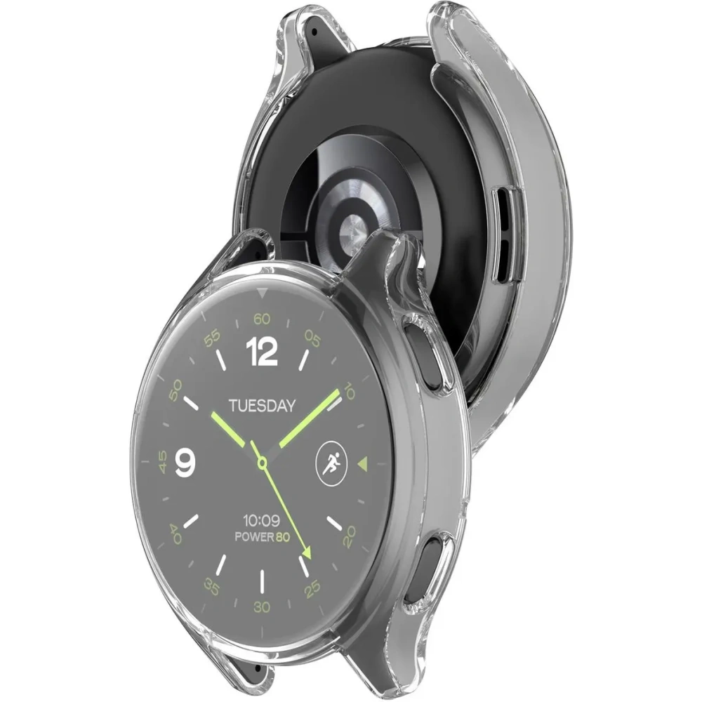 Etui z osłoną ekranu Bizon Case Watch Felipe do Xiaomi Watch 2 przezroczyste