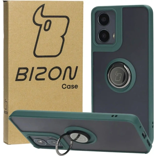 Kup Bizon Case Hybrid Gyűrű Motorola Moto G04 / G24 / G24 Power füstös sötétzöld kerettel - BIZ5485 - {ean13} - Sklep Home Screen