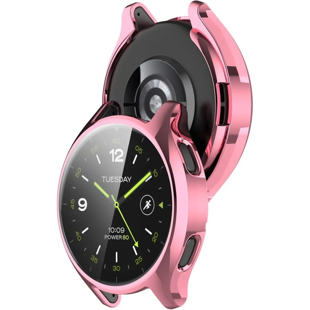 Etui z osłoną ekranu Bizon Case Watch Felipe do Xiaomi Watch 2 różowe