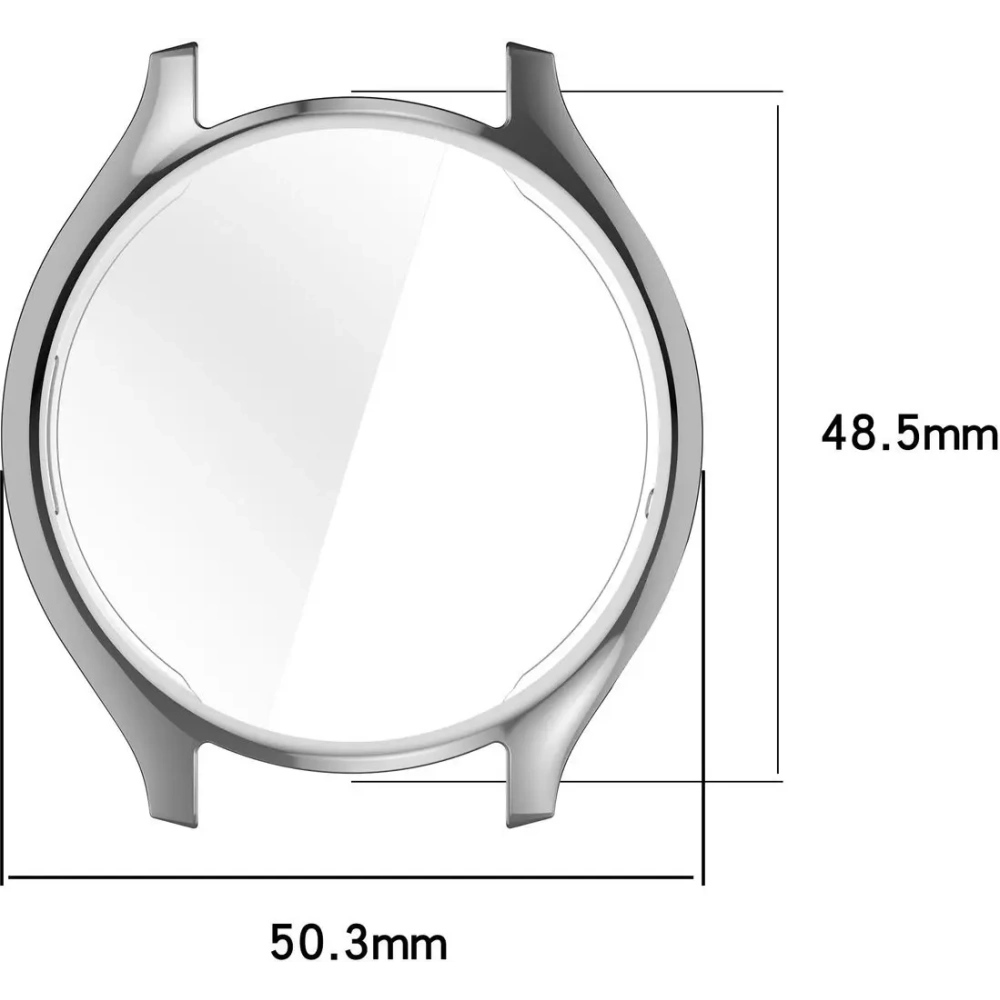 Etui z osłoną ekranu Bizon Case Watch Felipe do Xiaomi Watch 2 srebrne