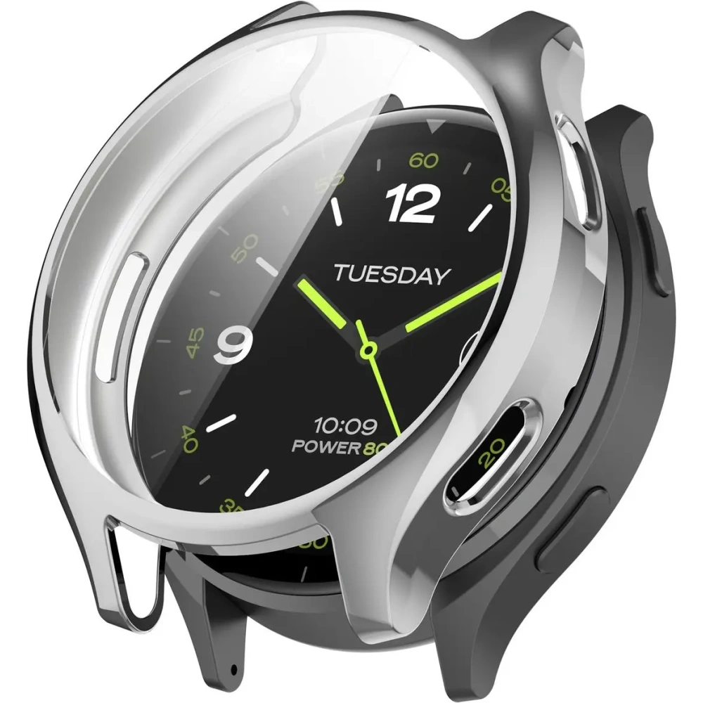 Etui z osłoną ekranu Bizon Case Watch Felipe do Xiaomi Watch 2 srebrne