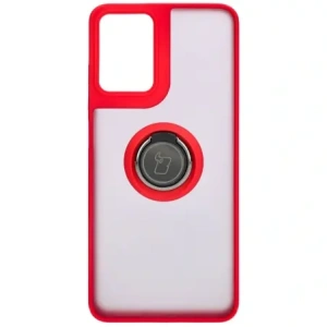 Kup Etui z uchwytem na palec Bizon Case Hybrid Ring do Motorola Moto G04 / G24 / G24 Power przydymione z czerwoną ramką - BIZ5489 - {ean13} - Sklep Home Screen