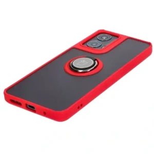 Kup Etui z uchwytem na palec Bizon Case Hybrid Ring do Motorola Moto G04 / G24 / G24 Power przydymione z czerwoną ramką - BIZ5489 - {ean13} - Sklep Home Screen