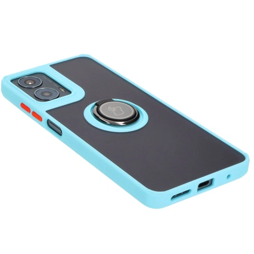 Kup Bizon Case Hybrid Ring Motorola Moto G04 / G24 / G24 Power füstös világoskék kerettel - BIZ5490 - {ean13} - Sklep Home Screen