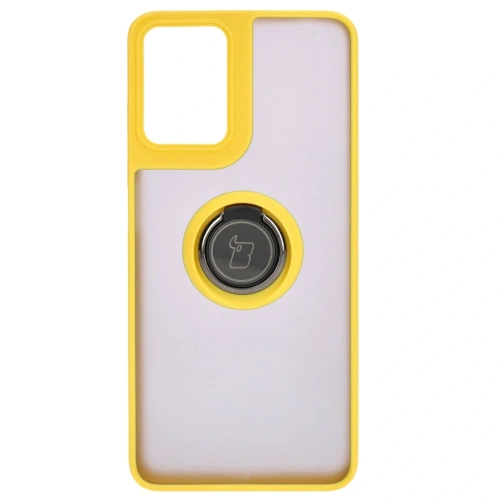 Buy Bizon Case Hybrid Ring Motorola Moto G04 / G24 / G24 Power smoky with a yellow frame - BIZ5492 - {ean13} - Home Screen Store Europe
