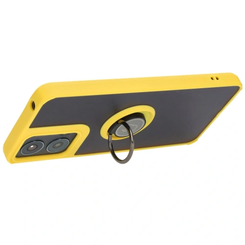 Buy Bizon Case Hybrid Ring Motorola Moto G04 / G24 / G24 Power smoky with a yellow frame - BIZ5492 - {ean13} - Home Screen Store Europe