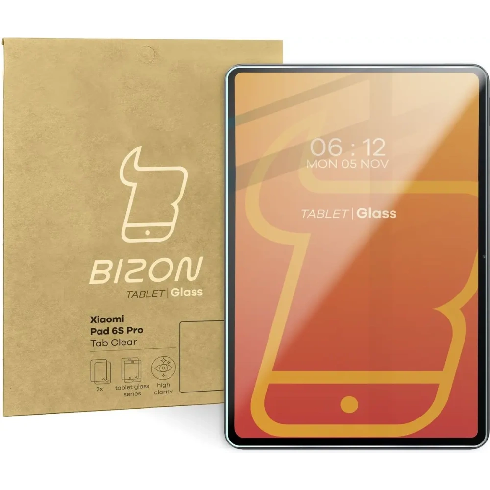 Szkło hartowane Bizon Glass Tab Clear do Xiaomi Pad 6S Pro [2 PACK]