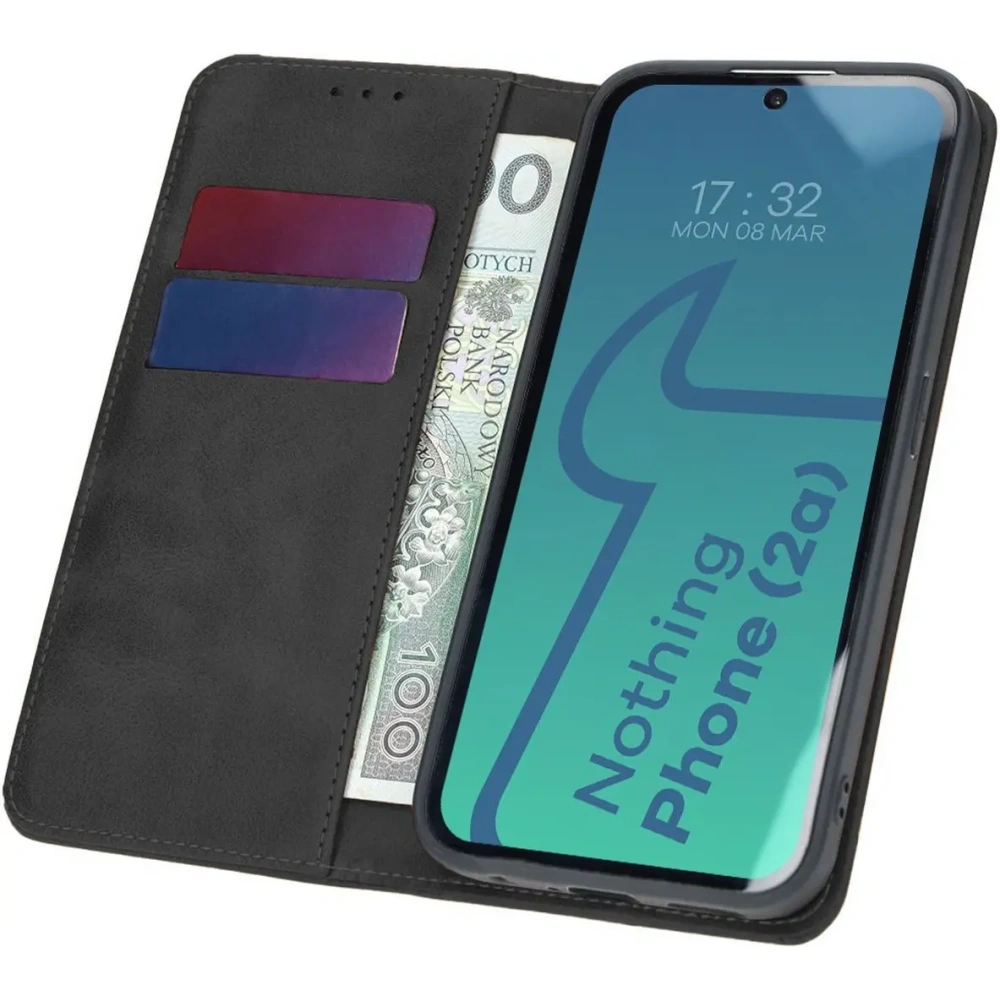 Etui z klapką Bizon Case Pocket Pro do Nothing Phone (2a) / (2a) Plus czarne