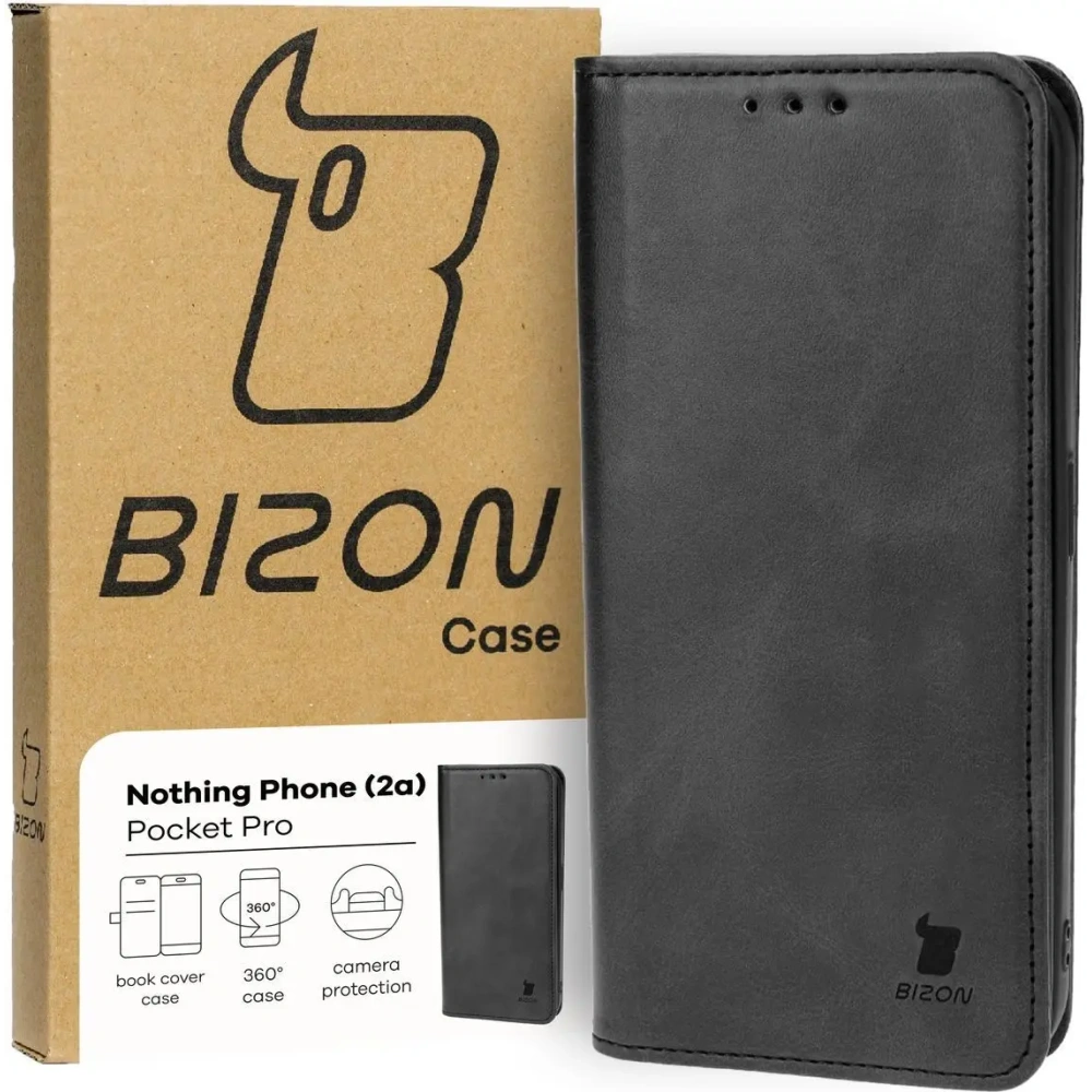 Etui z klapką Bizon Case Pocket Pro do Nothing Phone (2a) / (2a) Plus czarne