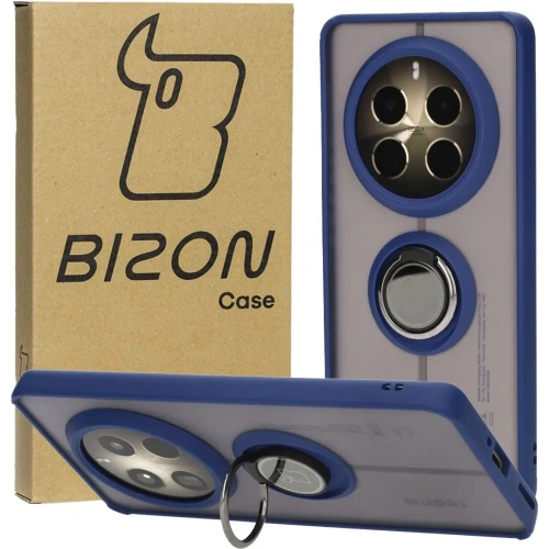 Buy Bizon Case Hybrid Ring Realme 12 Pro / 12 Pro+ smoky with a navy blue frame - BIZ5499 - {ean13} - Home Screen Store Europe