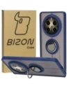 Etui s úchytem na prst Bizon Case Hybrid Ring pro Realme 12 Pro / 12 Pro+ kouřové s modrým rámem