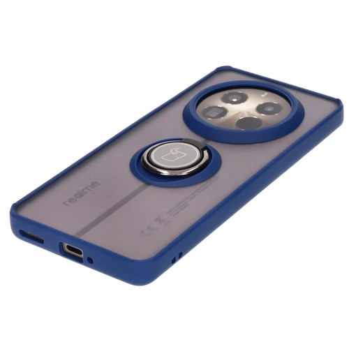 Buy Bizon Case Hybrid Ring Realme 12 Pro / 12 Pro+ smoky with a navy blue frame - BIZ5499 - {ean13} - Home Screen Store Europe