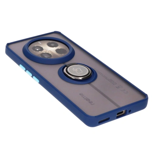 Buy Bizon Case Hybrid Ring Realme 12 Pro / 12 Pro+ smoky with a navy blue frame - BIZ5499 - {ean13} - Home Screen Store Europe