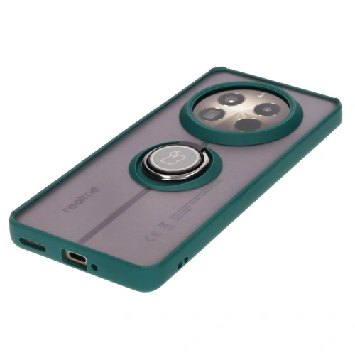Buy Bizon Case Hybrid Ring Realme 12 Pro / 12 Pro+ smoky with a dark green frame - BIZ5500 - {ean13} - Home Screen Store Europe