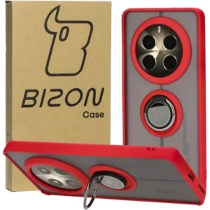 Kup Bizon Case Hybrid Ring Realme 12 Pro / 12 Pro+ fumuriu cu un cadru roșu - BIZ4930 - {ean13} - Sklep Home Screen