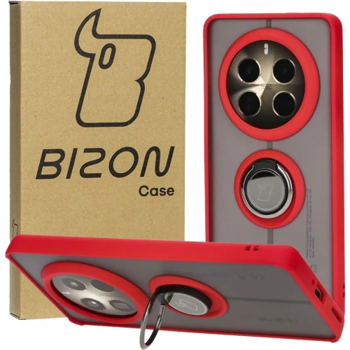 Buy Bizon Case Hybrid Ring Realme 12 Pro / 12 Pro+ smoky with a red frame - BIZ4930 - {ean13} - Home Screen Store Europe