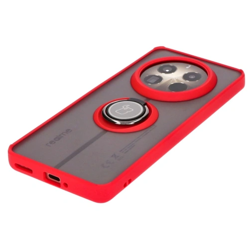 Buy Bizon Case Hybrid Ring Realme 12 Pro / 12 Pro+ smoky with a red frame - BIZ4930 - {ean13} - Home Screen Store Europe