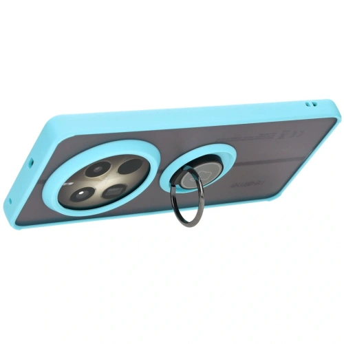 Kup Bizon Case Hybrid Ring Realme 12 Pro / 12 Pro+ fumuriu cu un cadru bleu deschis - BIZ4931 - {ean13} - Sklep Home Screen